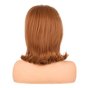 Morvally Light Brown Women Retro Wigs for Ginger Grant Cosplay Halloween Use
