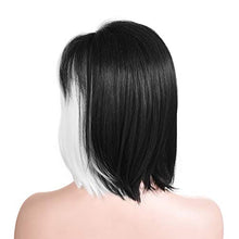 Load image into Gallery viewer, Morvally Black and White Bob Wigs for Women Cosplay Halloween Costume