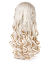 将图片加载到图库查看器，Morvally Long Wavy Blonde Wigs for Women Game of Thrones and White Queen Cosplay