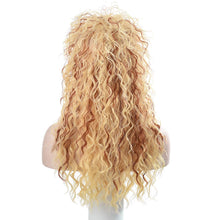 将图片加载到图库查看器，Morvally Women&#39;s 80s Blonde Long Curly Hair Wig | Hair Metal, Glam Rock-Rocker Wig | Adjustable Net Cap-Perfect Fit| Heat-Resistant Synthetic Fiber| Perfect for Halloween, Cosplay, DIY Themed Costume